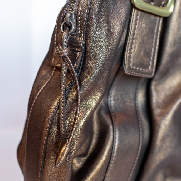 Cole Haan Bronze Purse with Buckles - Picture 6 of 8
